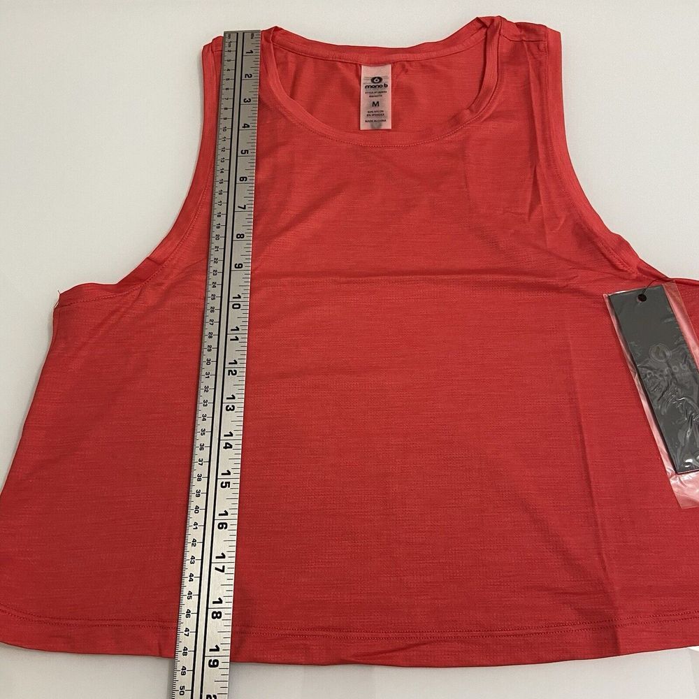 Mono B Women's Red‎ Racerback Crop Top Size Medium Lightweight NWT - Picture 7 of 7